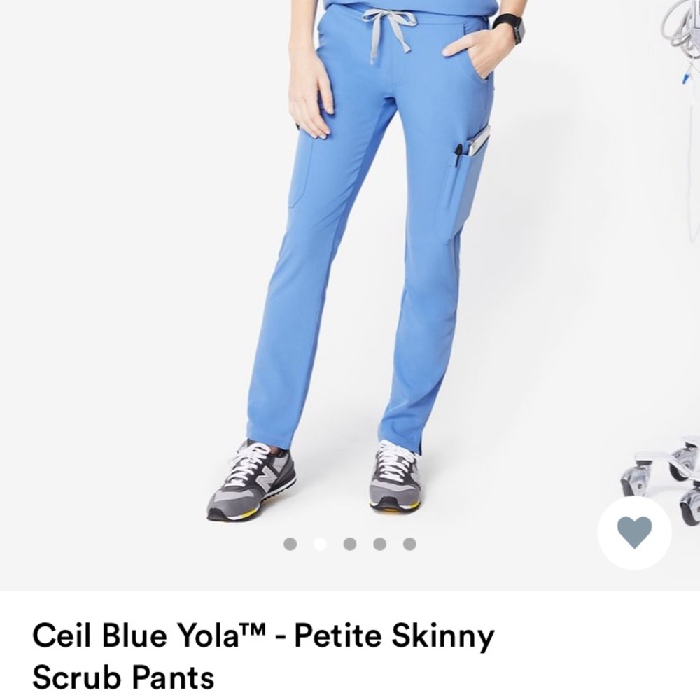 Figs Ceil Blue Yola SM Petite Skinny Scrub Pants